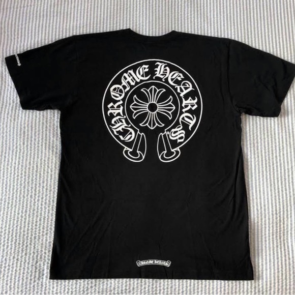 Chrome Hearts Black Tee with White Logo